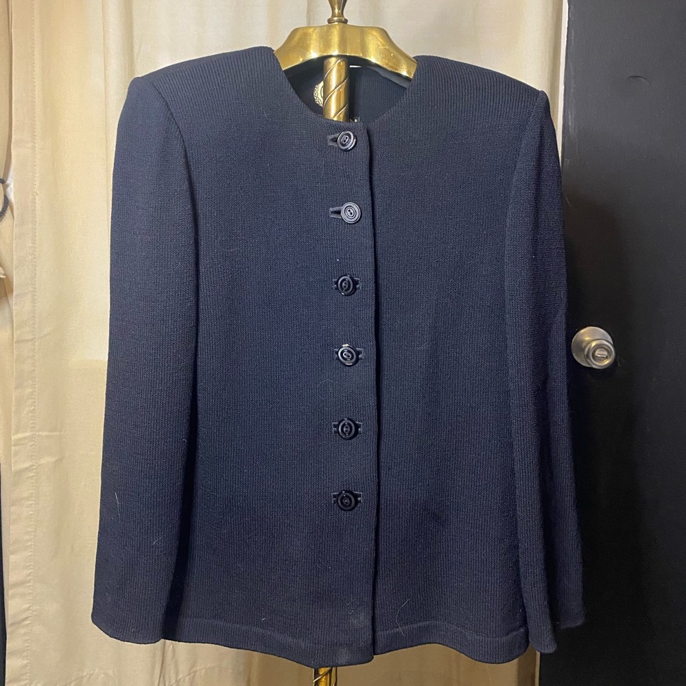 Vintage St John Classic Knit Black Blazer